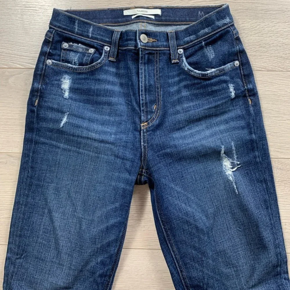 REVOLVE Tularosa Nora High Rise Raw Hem Distressed Jeans in Delhi - Picture 4 of 15